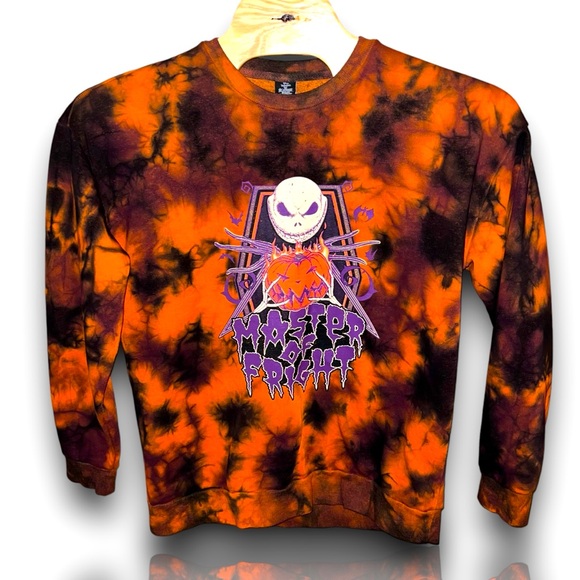 Nightmare Before Christmas L Tie Dye Master Of Fright Crewneck Pullover - Picture 1 of 7